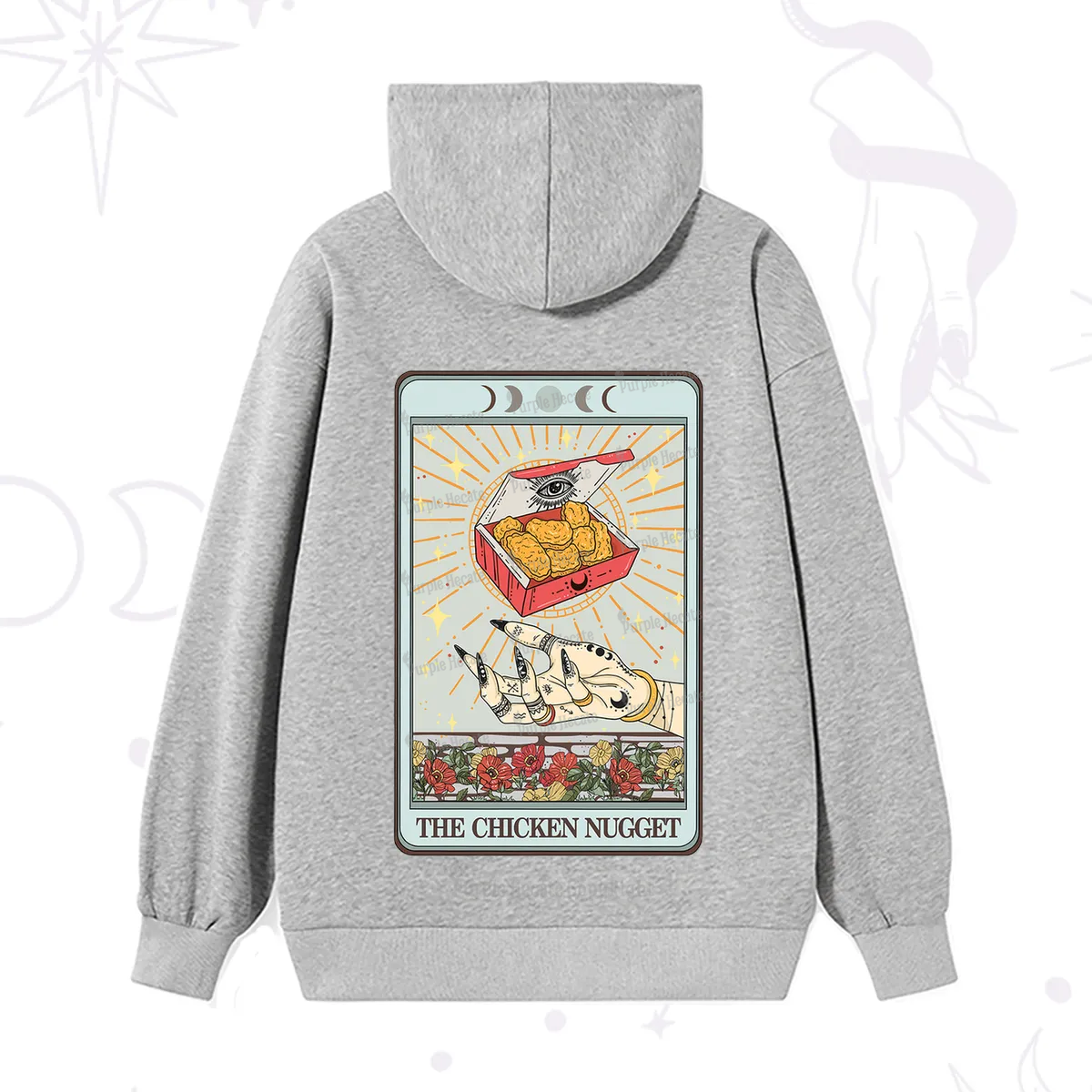 Purplehecate The Chicken Nugget Tarot Card Hoodie