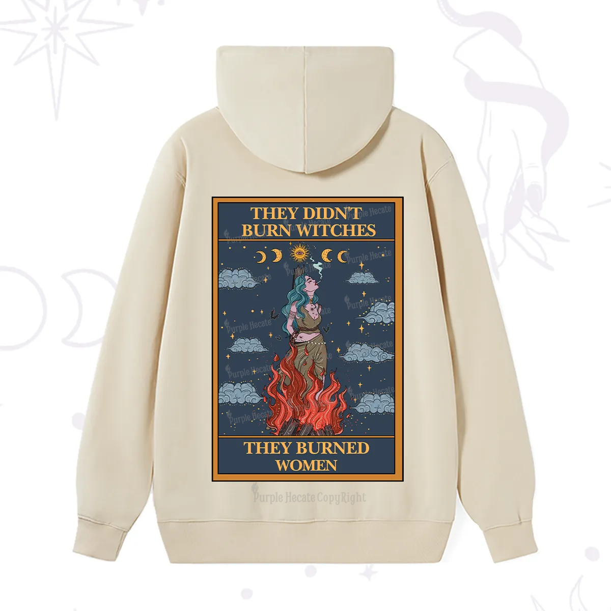 Purplehecate The They Didn't Burn Witches They Burned Women Oracle Card Hoodie