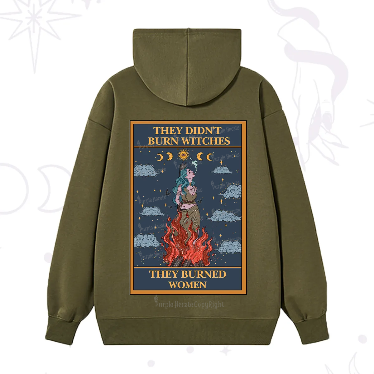 Purplehecate The They Didn't Burn Witches They Burned Women Oracle Card Hoodie