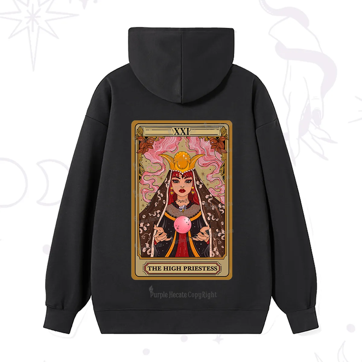 Purplehecate The High Priestess Prophecy Tarot Hoodie