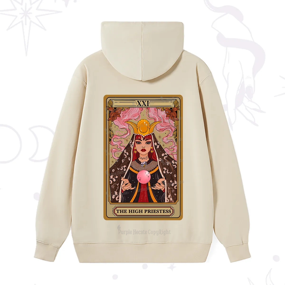 Purplehecate The High Priestess Prophecy Tarot Hoodie