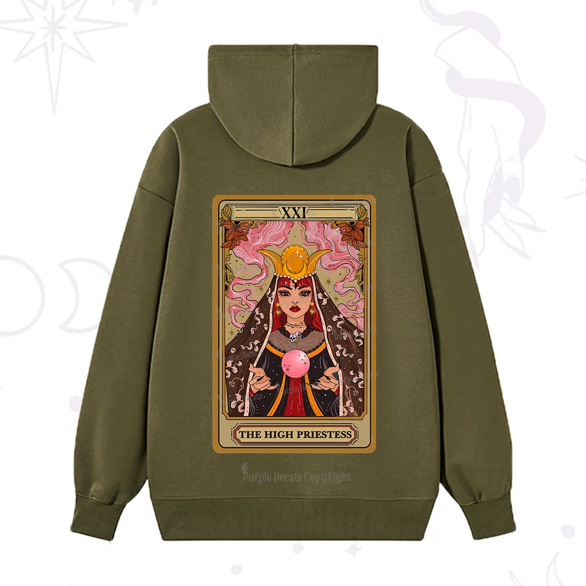 Purplehecate The High Priestess Prophecy Tarot Hoodie