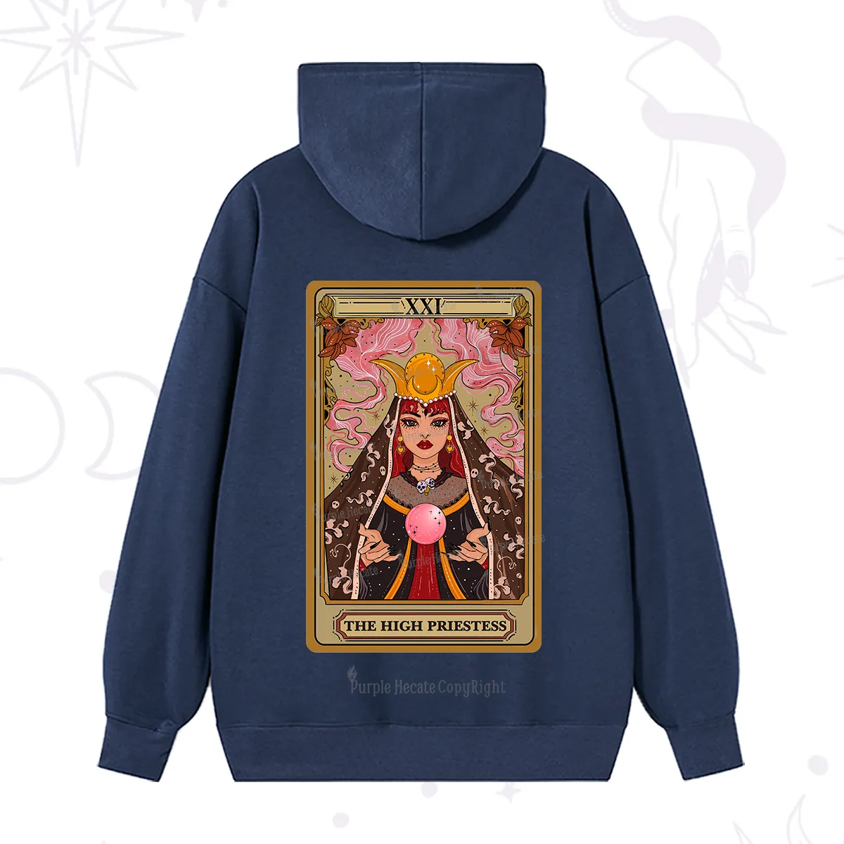 Purplehecate The High Priestess Prophecy Tarot Hoodie