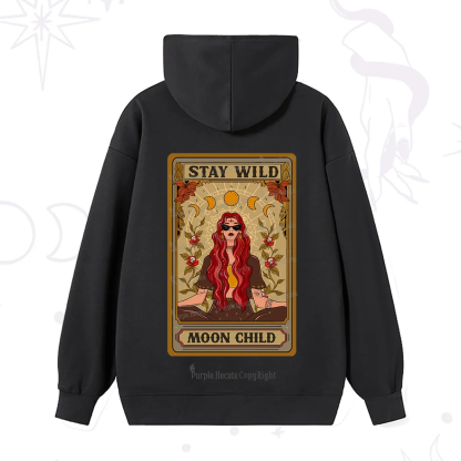 Purplehecate The Stay Wild Moon Child Oracle Card  Hoodie