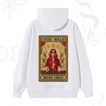 Purplehecate The Stay Wild Moon Child Oracle Card  Hoodie