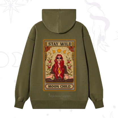 Purplehecate The Stay Wild Moon Child Oracle Card  Hoodie
