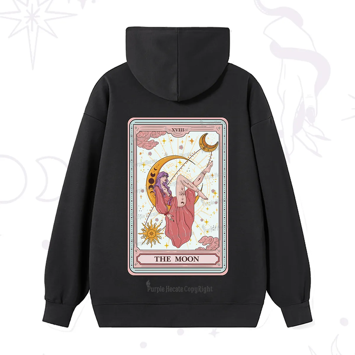 Purplehecate The Moon Tarot Hoodie