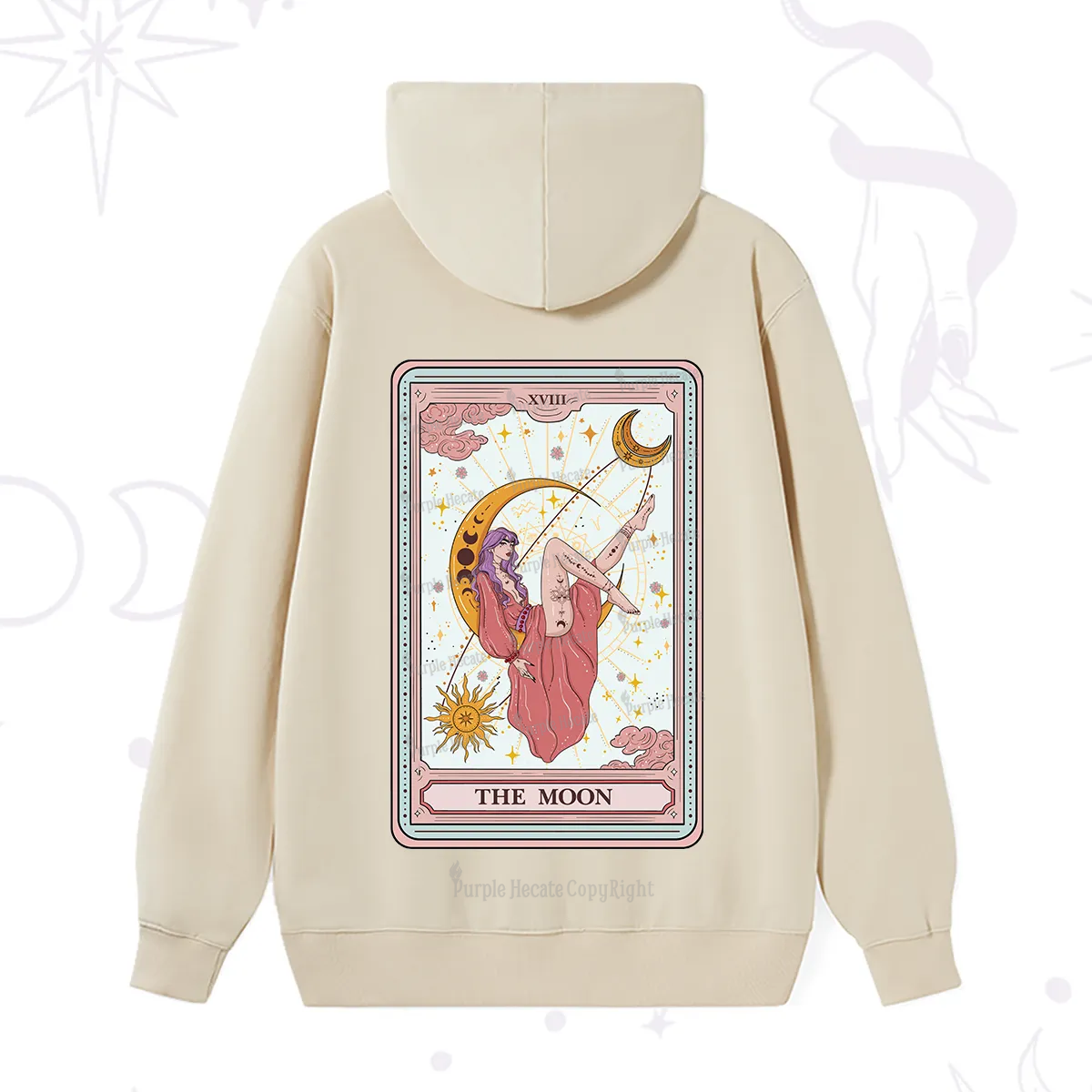 Purplehecate The Moon Tarot Hoodie
