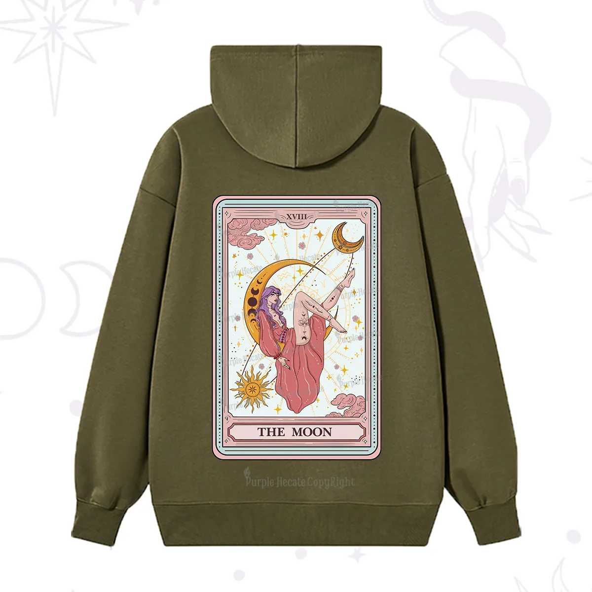 Purplehecate The Moon Tarot Hoodie