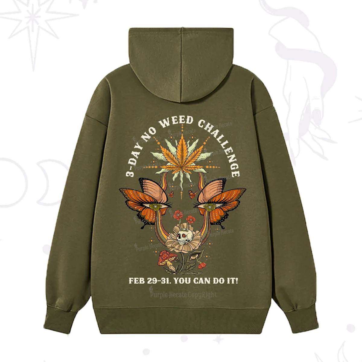 Purplehecate 3 Day No Weed Challenge Hoodie