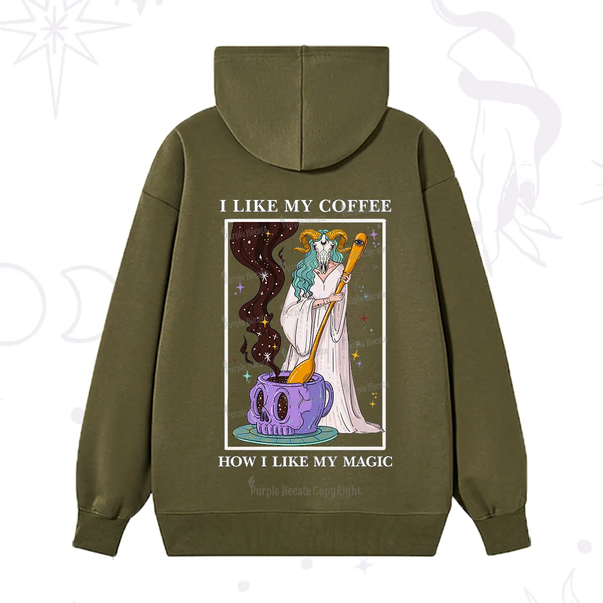 Purplehecate I Like My Coffee How I Like My Magic Hoodie