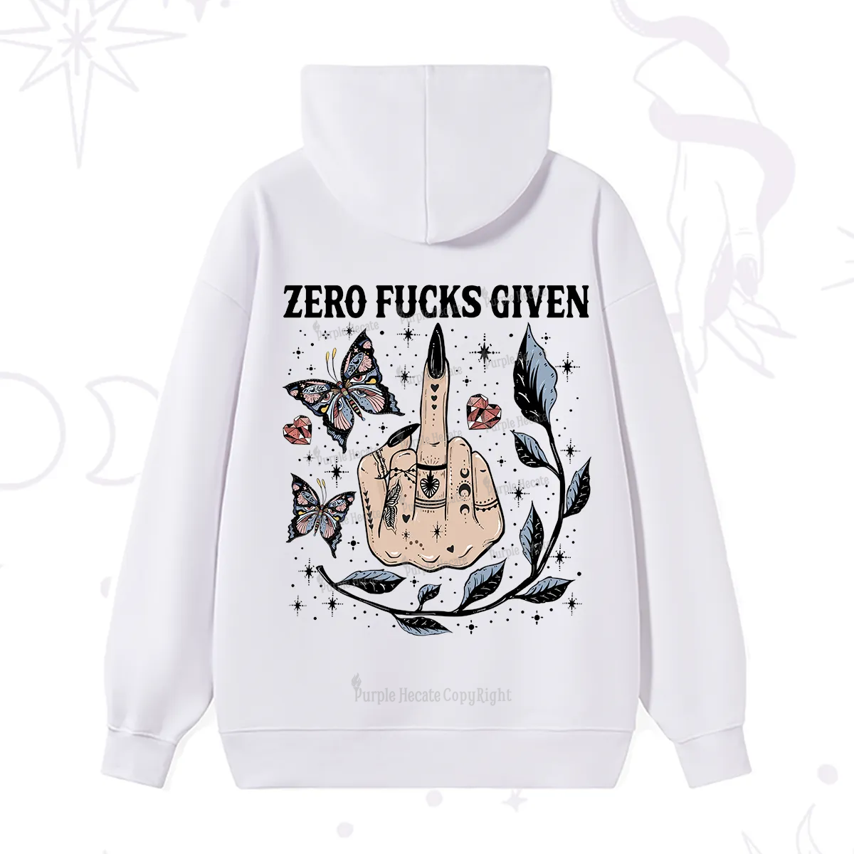 Purplehecate Zero Fucks Given Hoodie