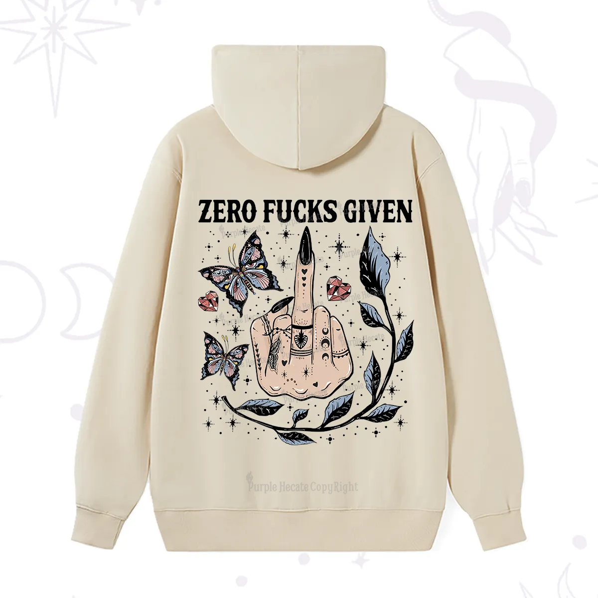 Purplehecate Zero Fucks Given Hoodie