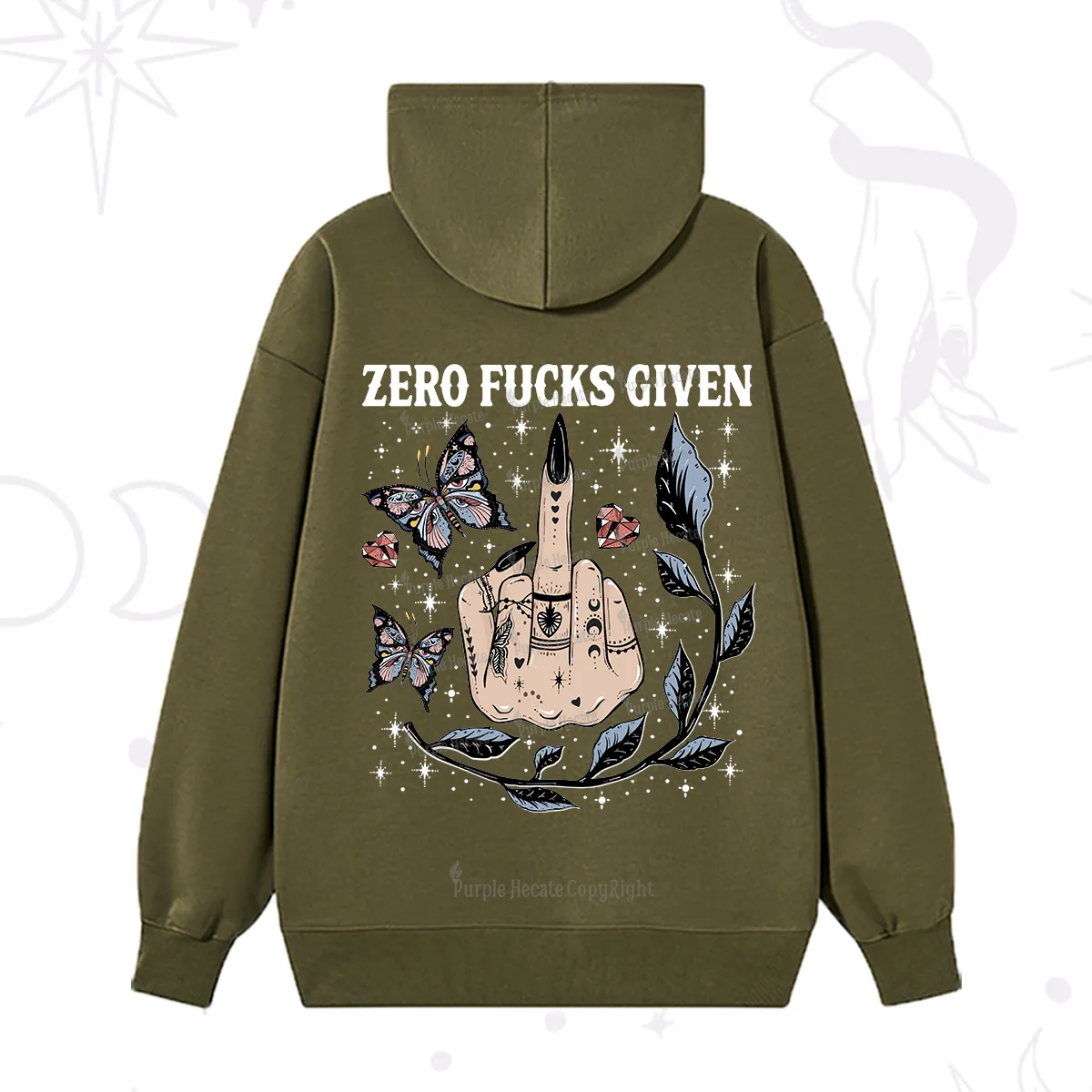Purplehecate Zero Fucks Given Hoodie