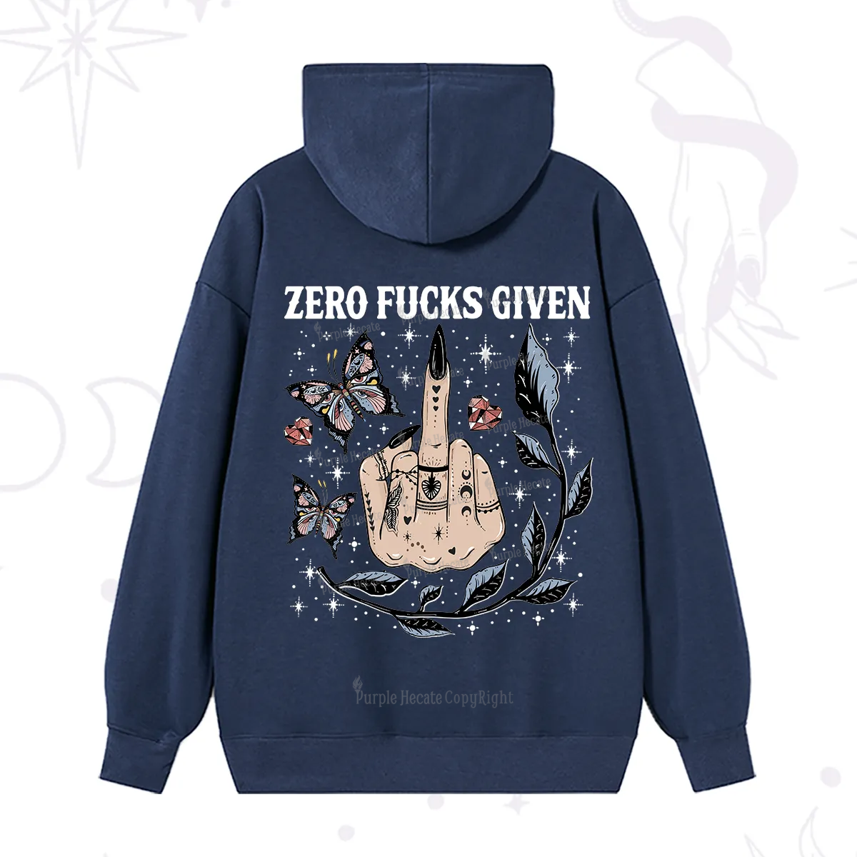 Purplehecate Zero Fucks Given Hoodie