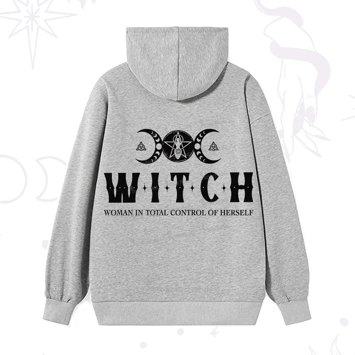 Purplehecate Hecate Woman in Total Control of Herself Hoodie