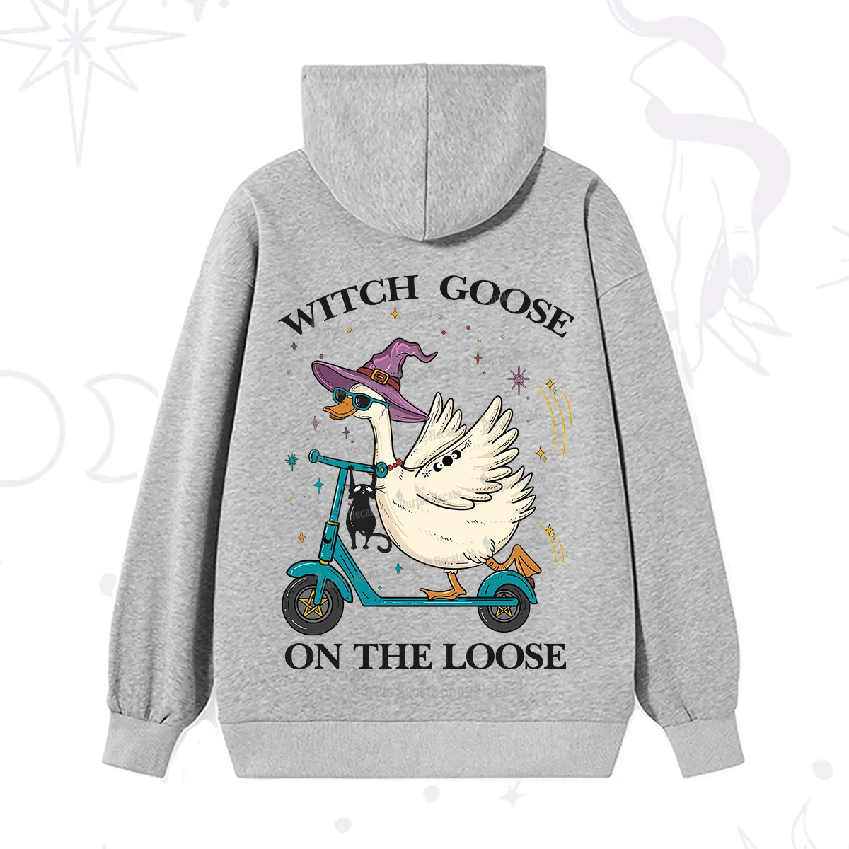 Purplehecate Witch Goose On The Loose Hoodie