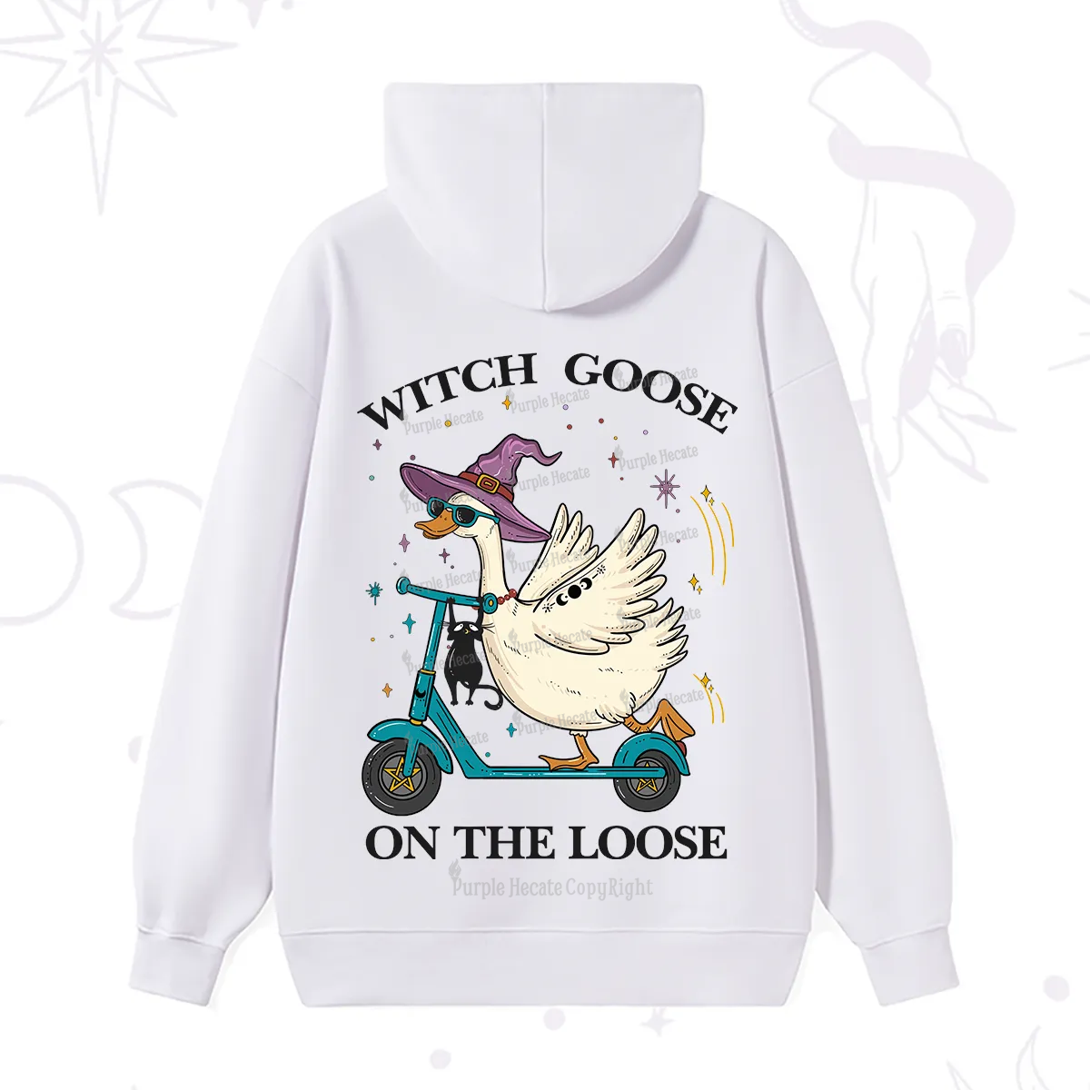 Purplehecate Witch Goose On The Loose Hoodie