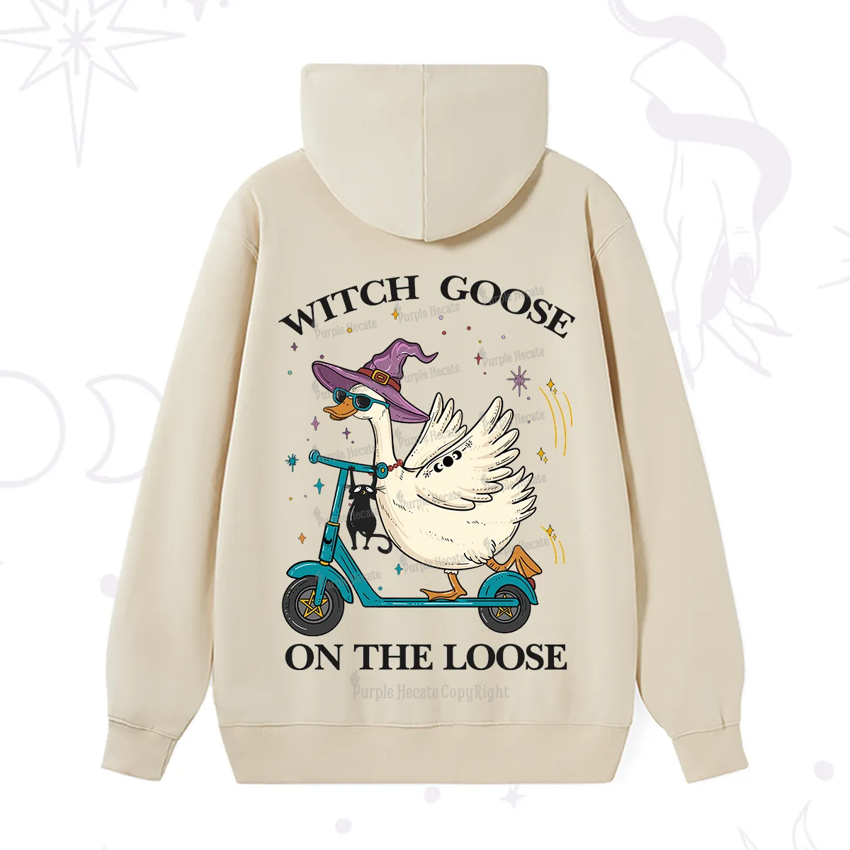 Purplehecate Witch Goose On The Loose Hoodie