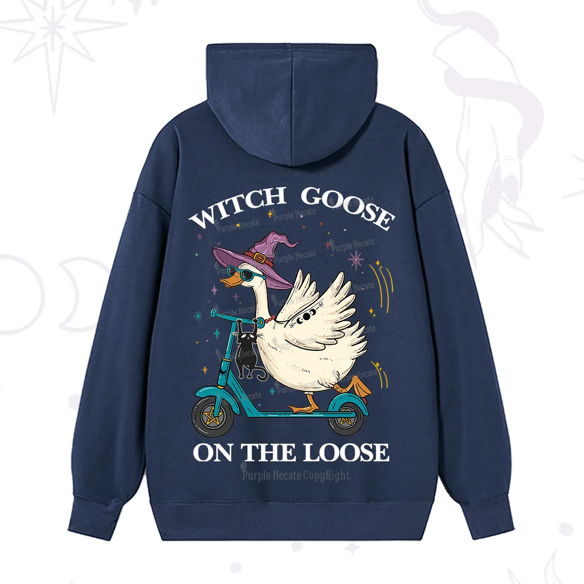Purplehecate Witch Goose On The Loose Hoodie