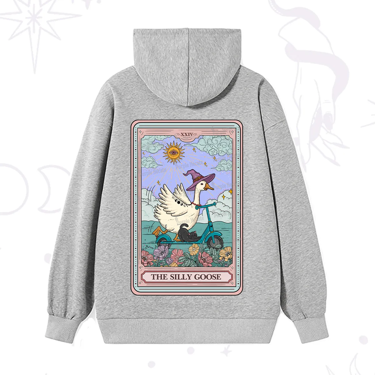 Purplehecate The Silly Goose Tarot Card Hoodie