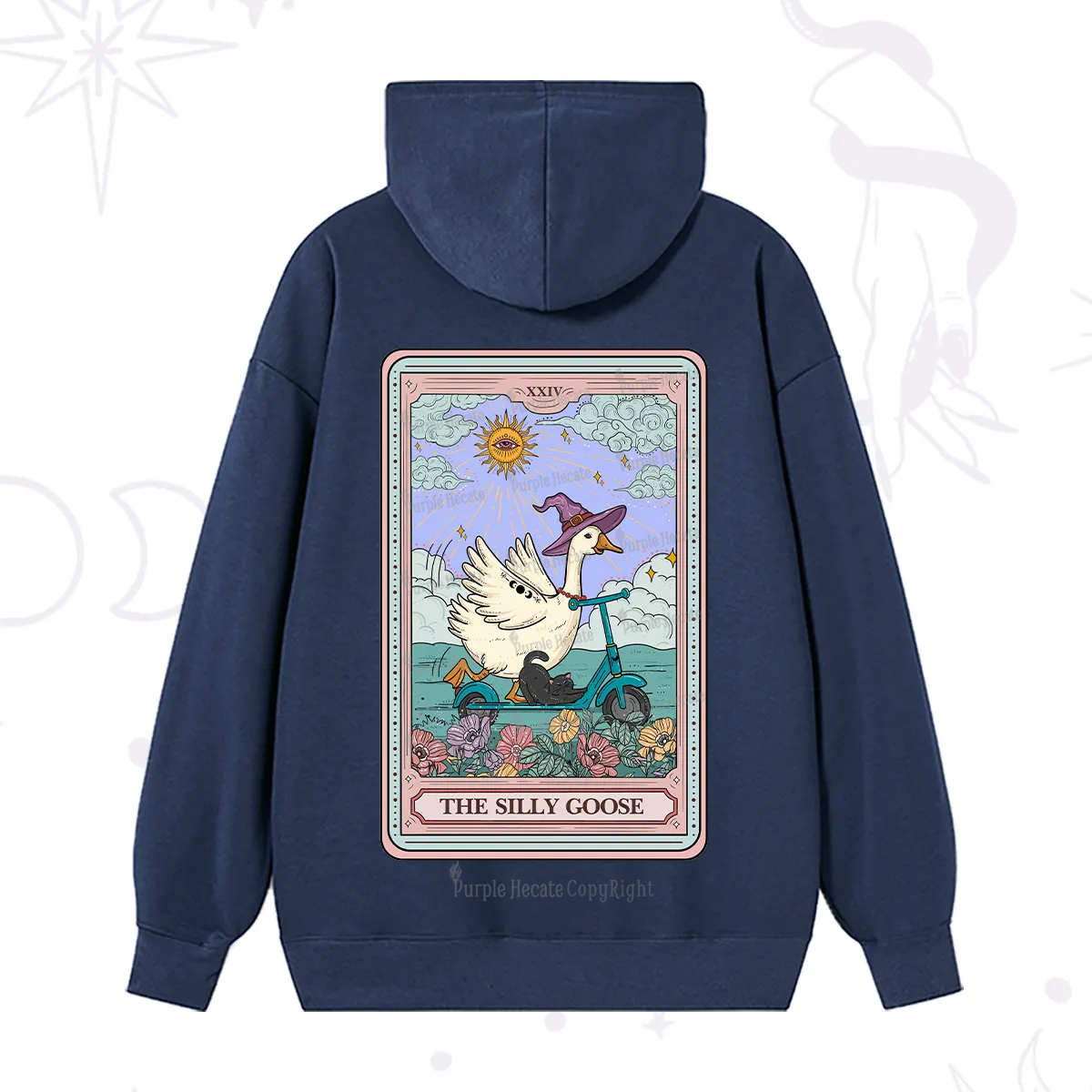 Purplehecate The Silly Goose Tarot Card Hoodie