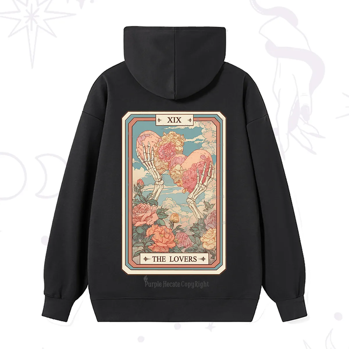Purplehecate The Lovers Undying Heart Tarot Hoodie