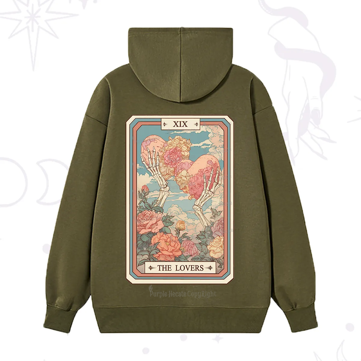 Purplehecate The Lovers Undying Heart Tarot Hoodie