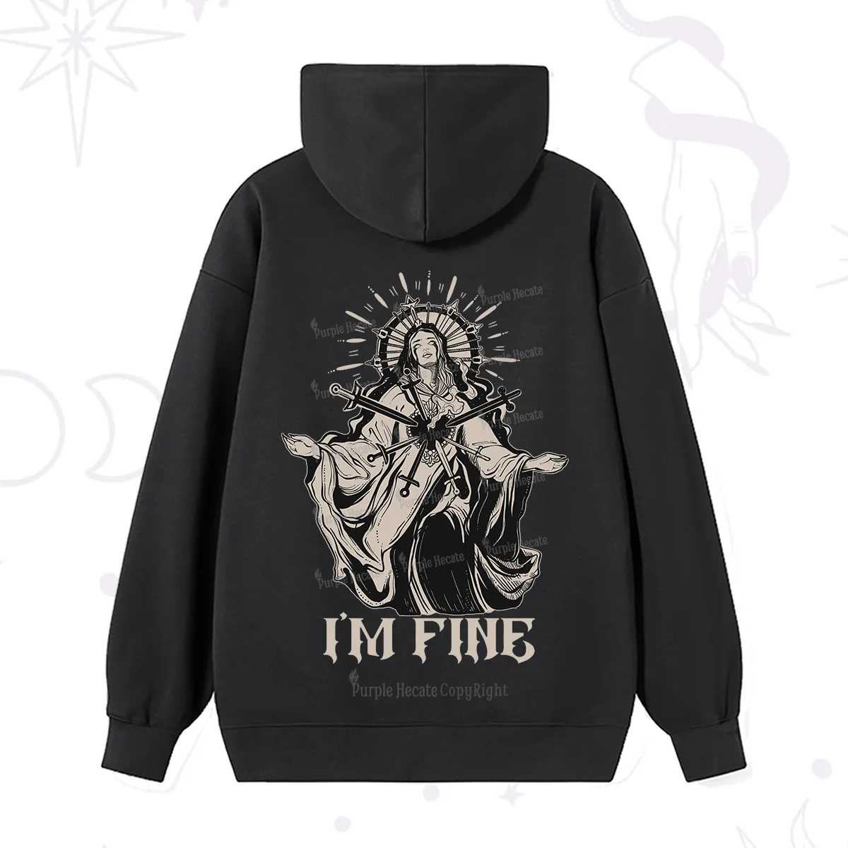 Purplehecate I'm Fine Hoodie