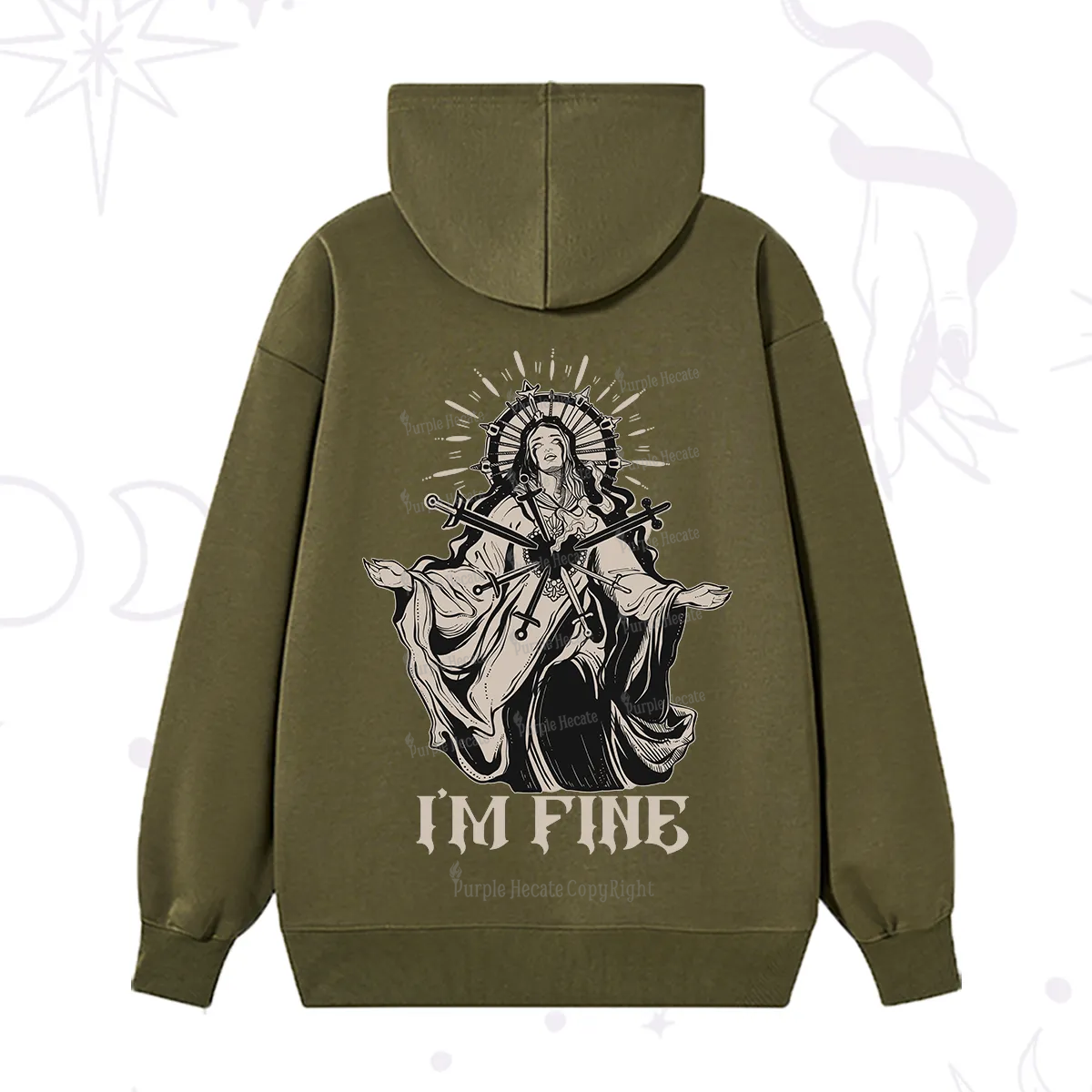 Purplehecate I'm Fine Hoodie