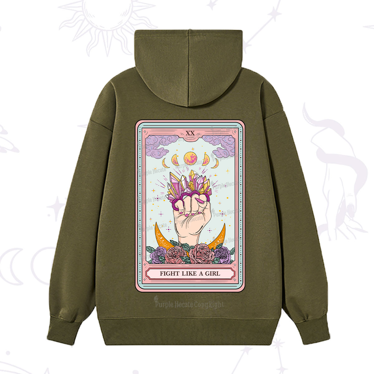 Purplehecate The Fight Like A Girl Tarot Hoodie