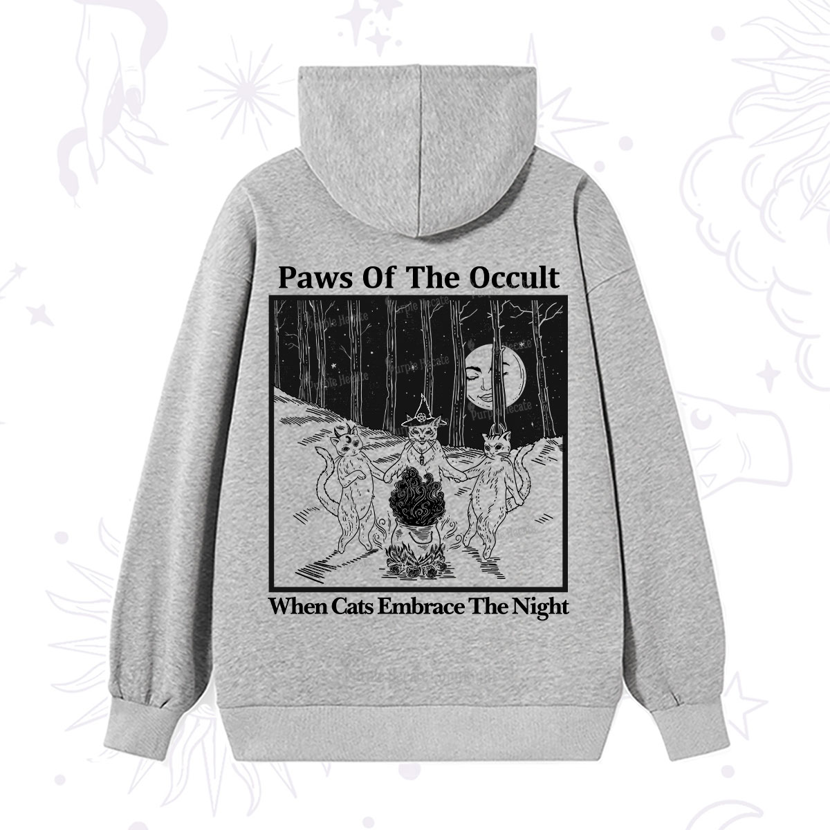 Purplehecate Witchy Cats Hoodie