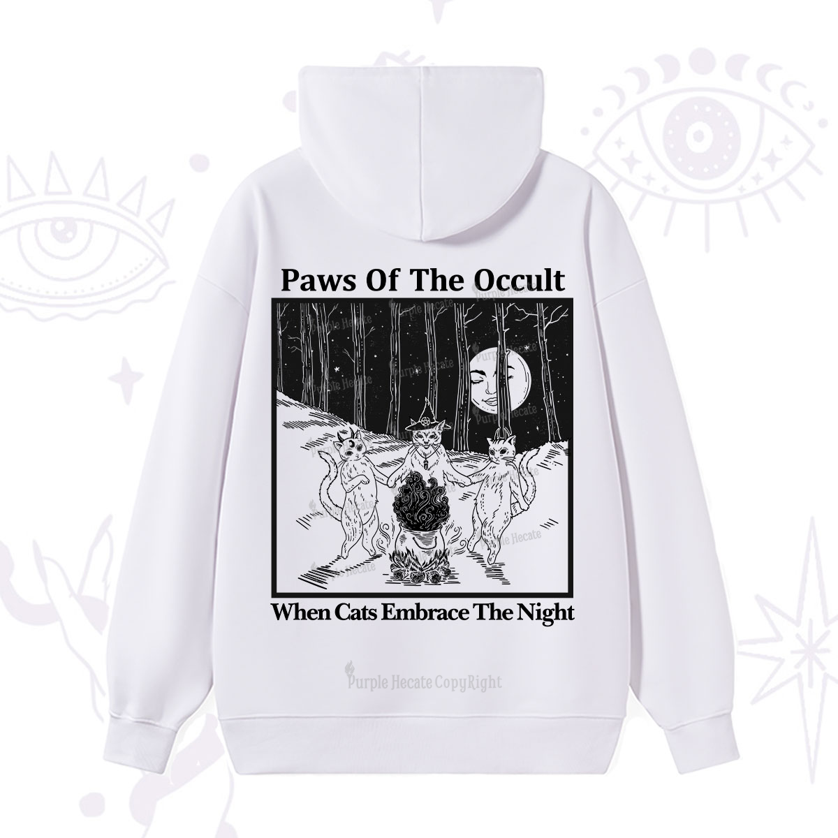 Purplehecate Witchy Cats Hoodie