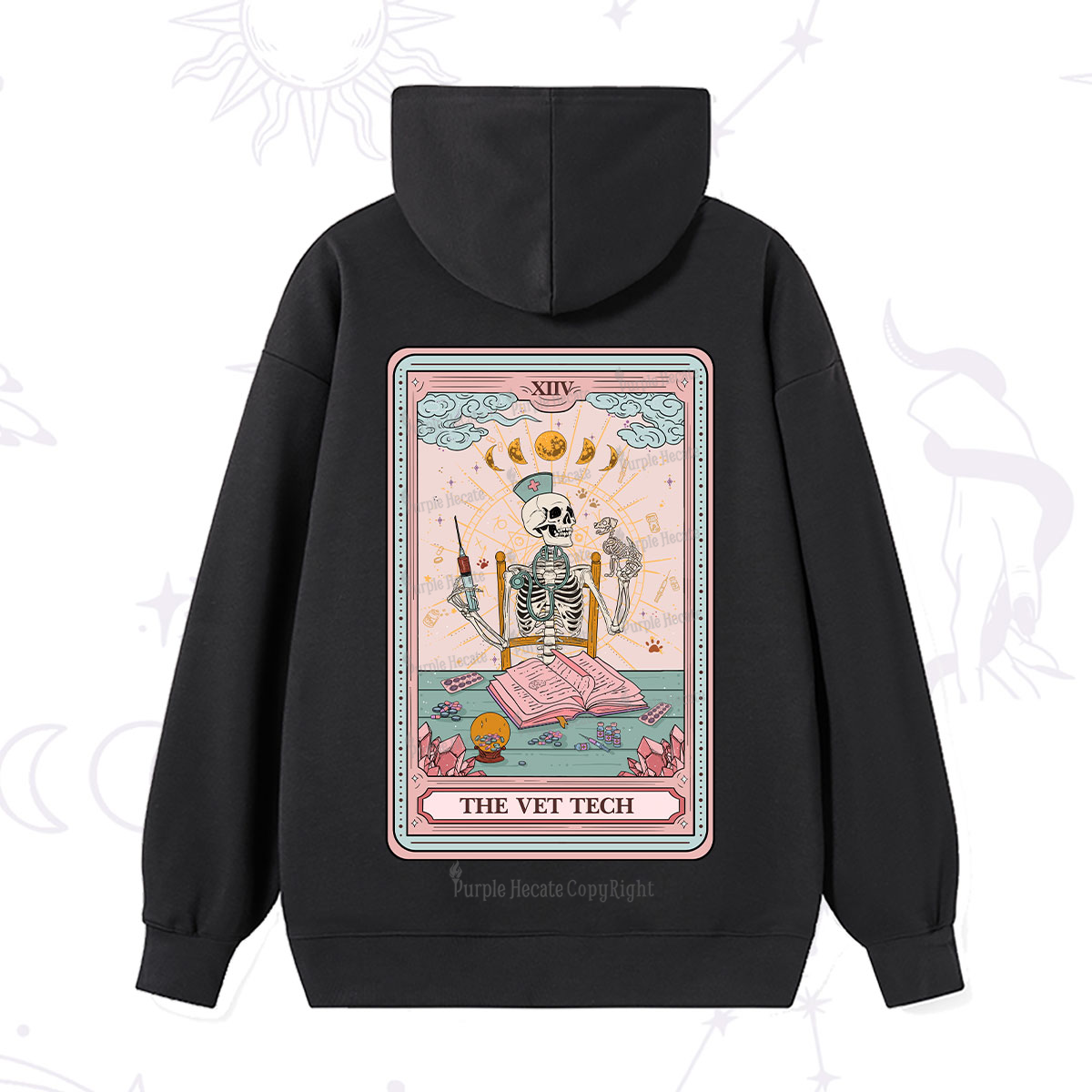 Purplehecate The Vet Tech Tarot Card Hoodie