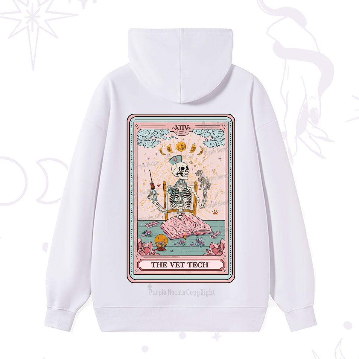 Purplehecate The Vet Tech Tarot Card Hoodie