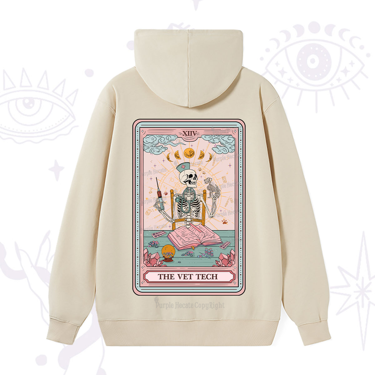 Purplehecate The Vet Tech Tarot Card Hoodie