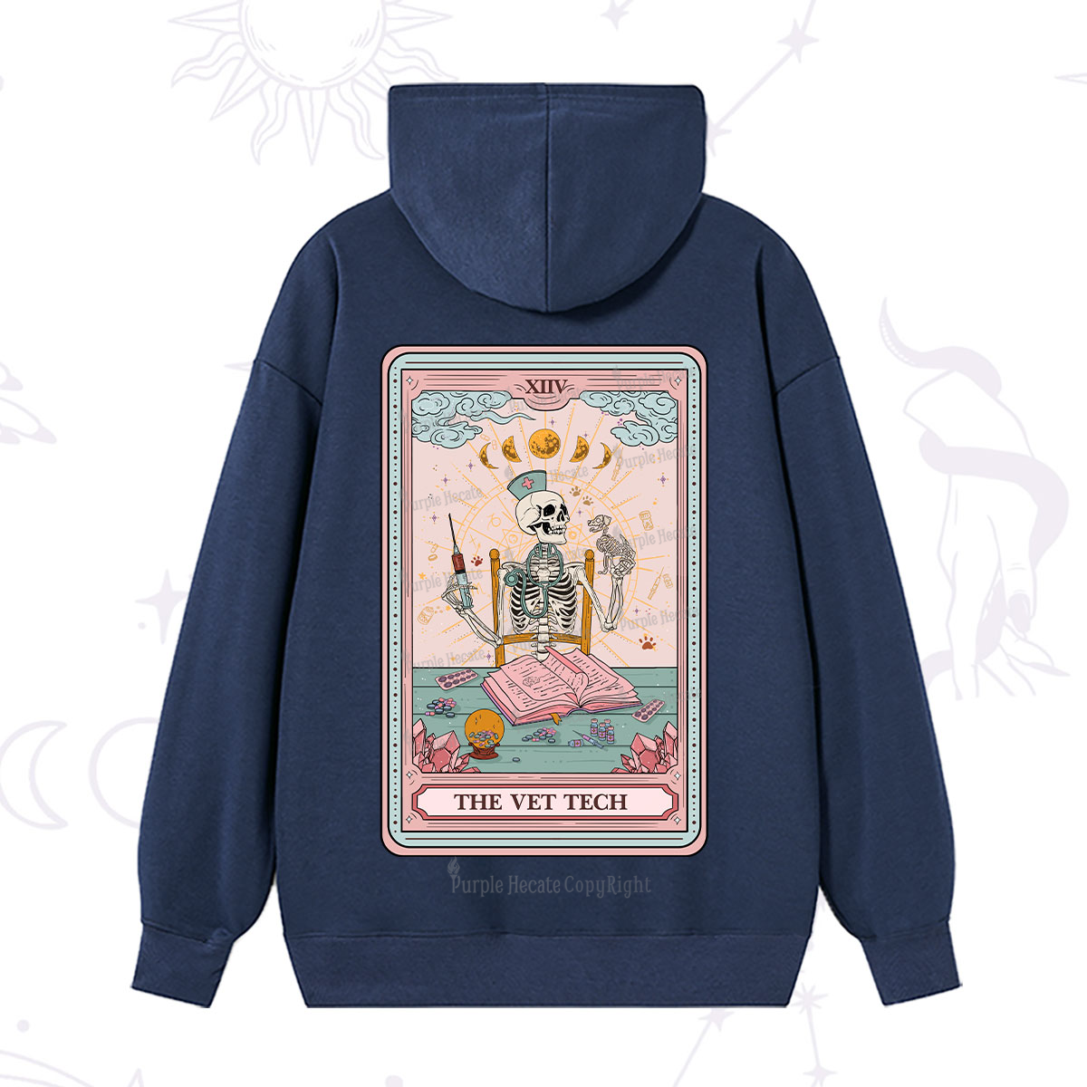Purplehecate The Vet Tech Tarot Card Hoodie