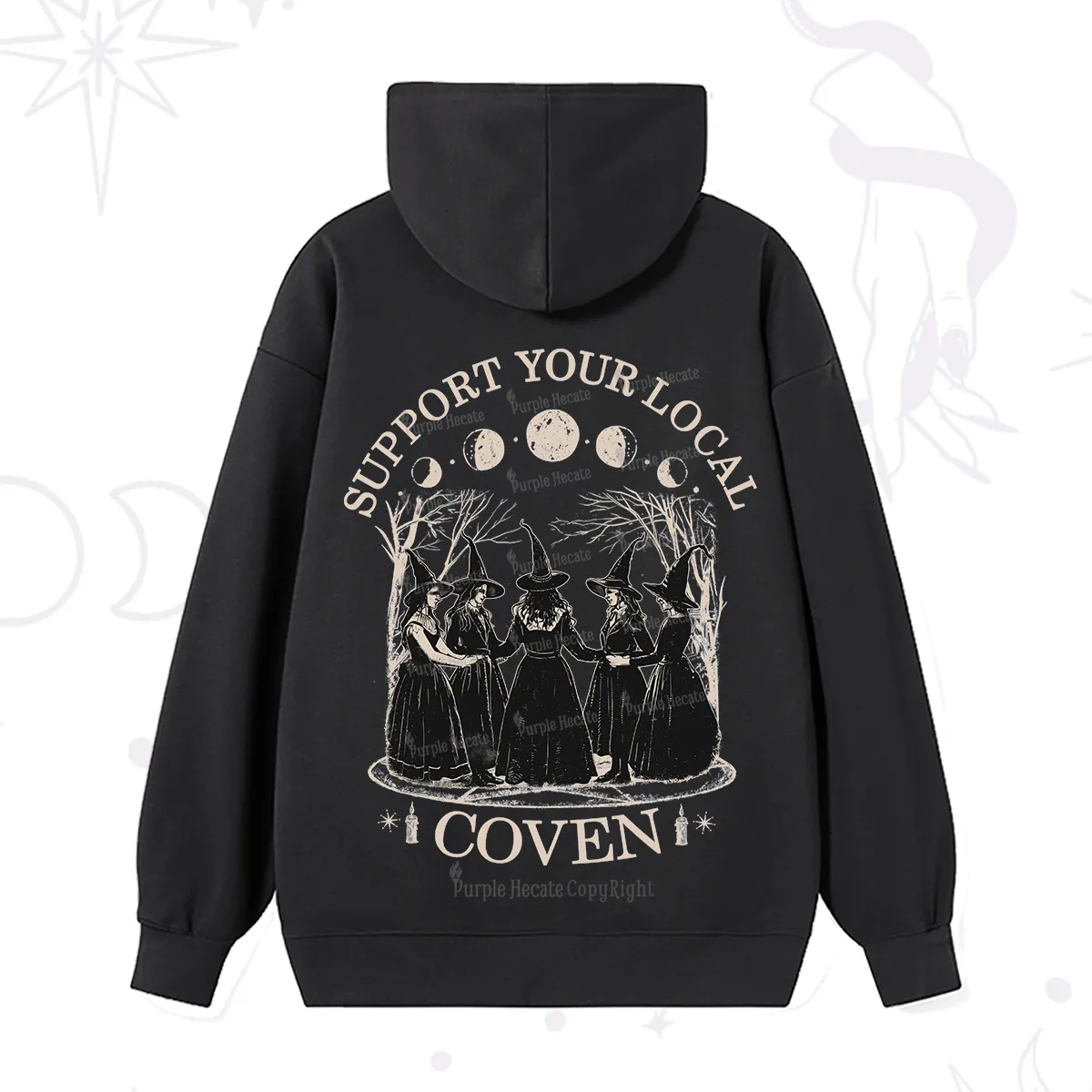 Purplehecate Support Your Local Coven Hoodie