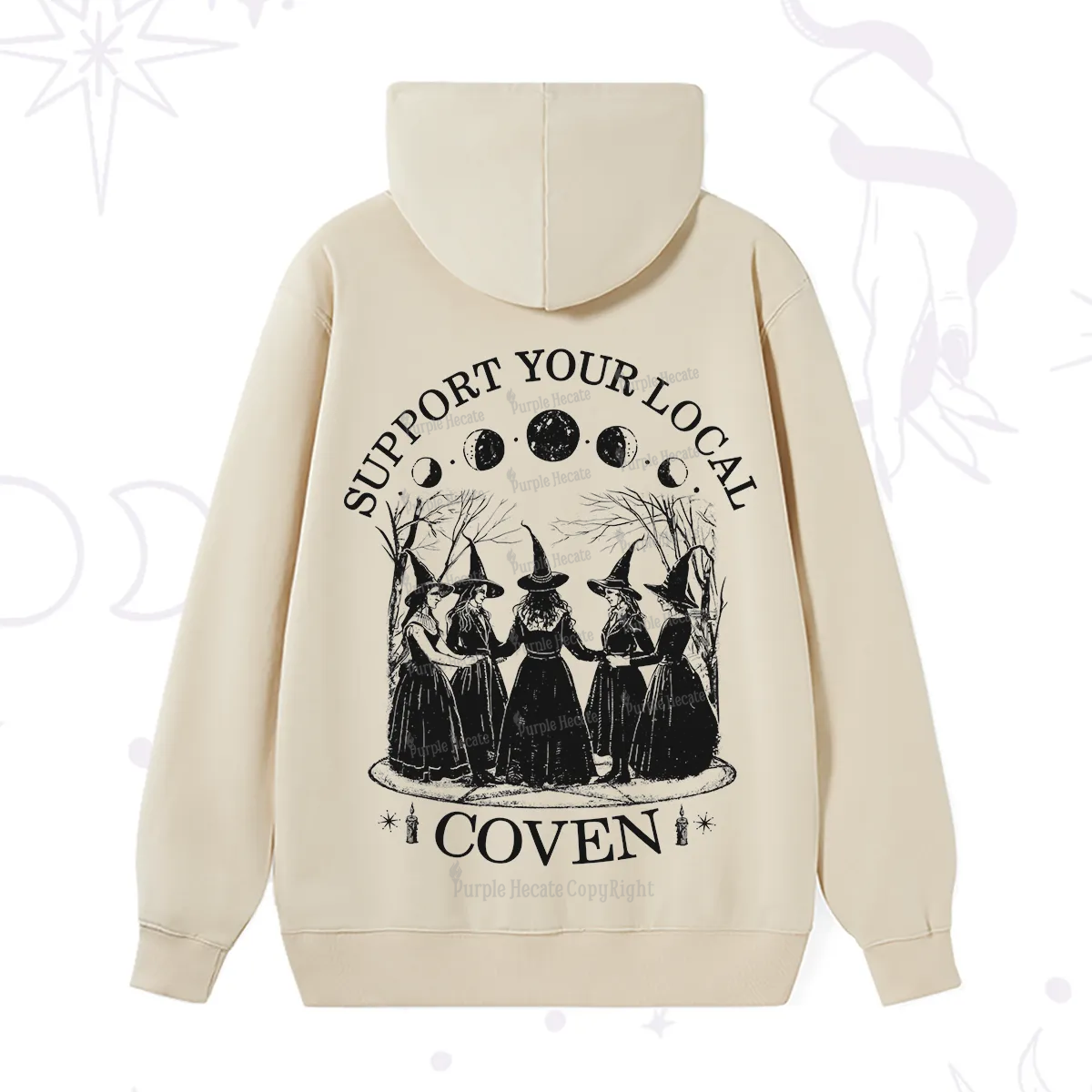 Purplehecate Support Your Local Coven Hoodie