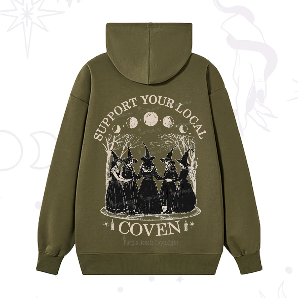 Purplehecate Support Your Local Coven Hoodie
