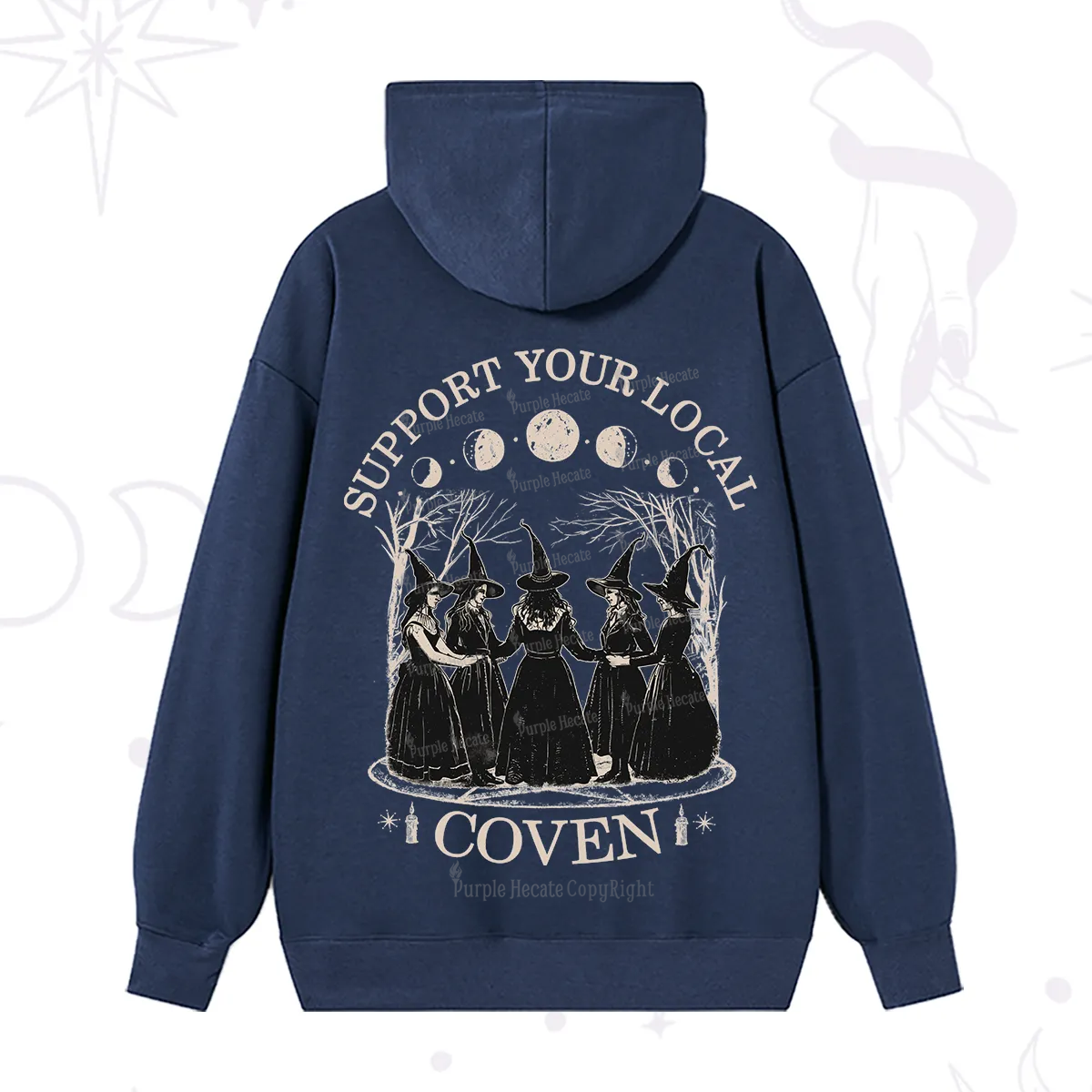 Purplehecate Support Your Local Coven Hoodie