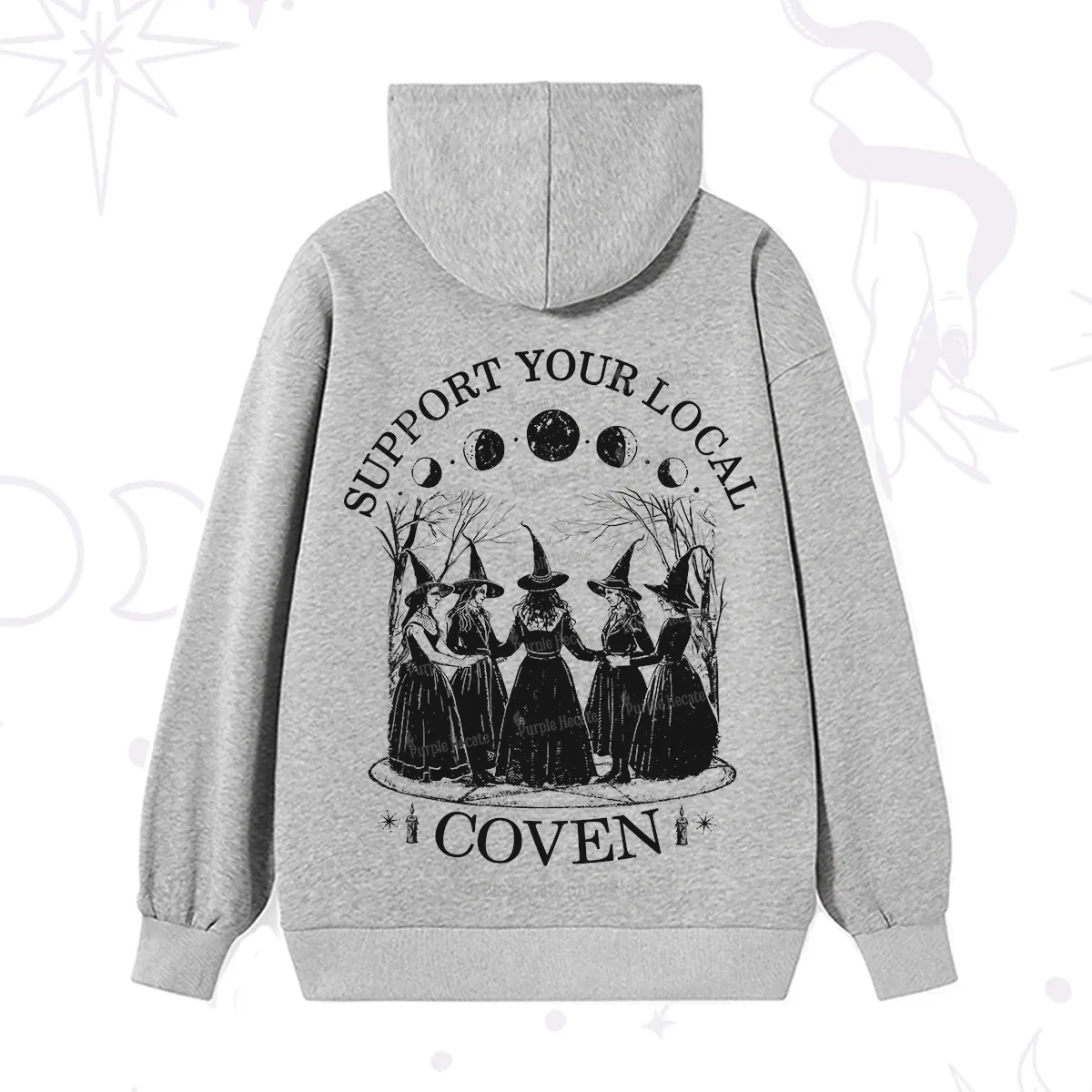 Purplehecate Support Your Local Coven Hoodie