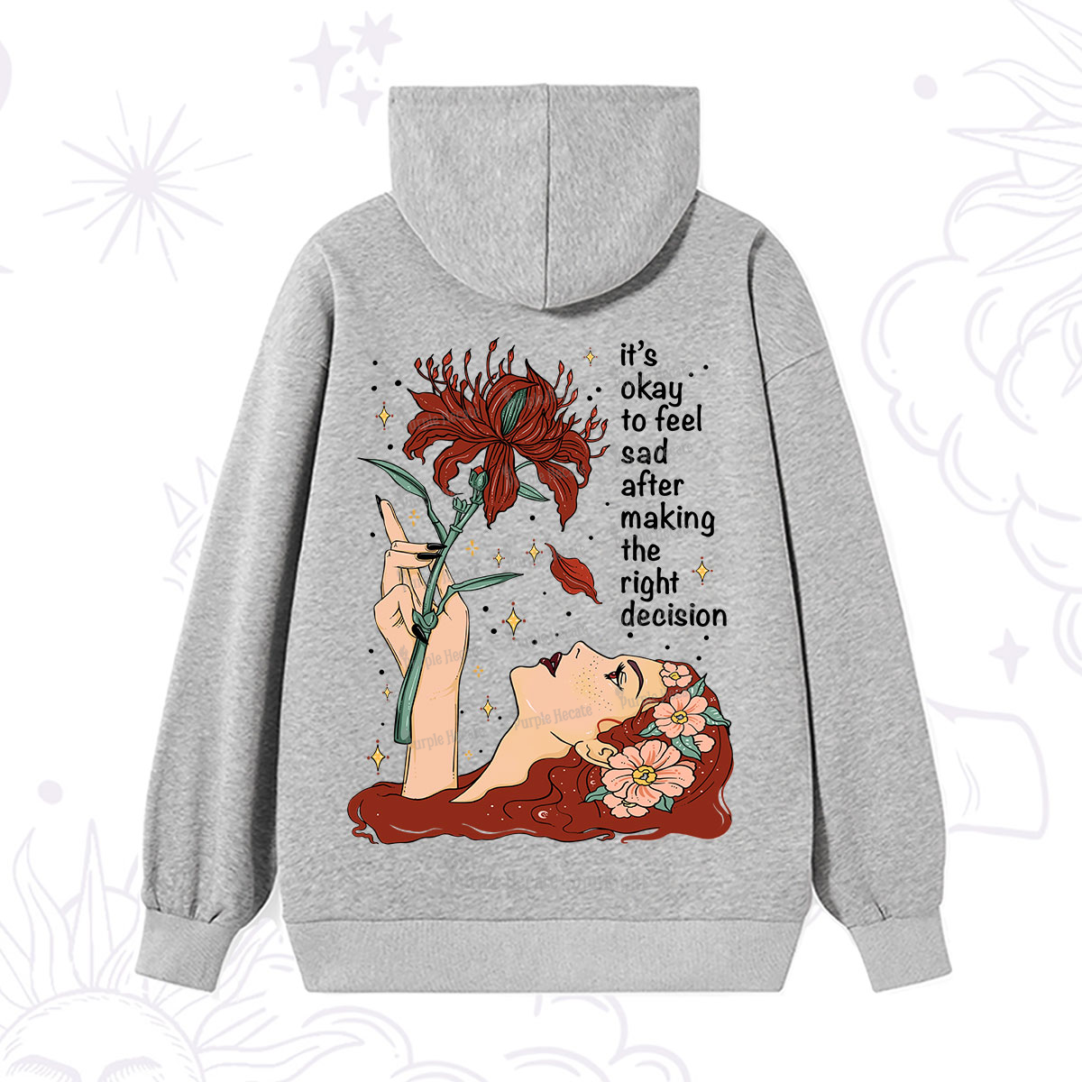 Purplehecate It's Okay To Feel Sad After Making The Right Decision Hoodie