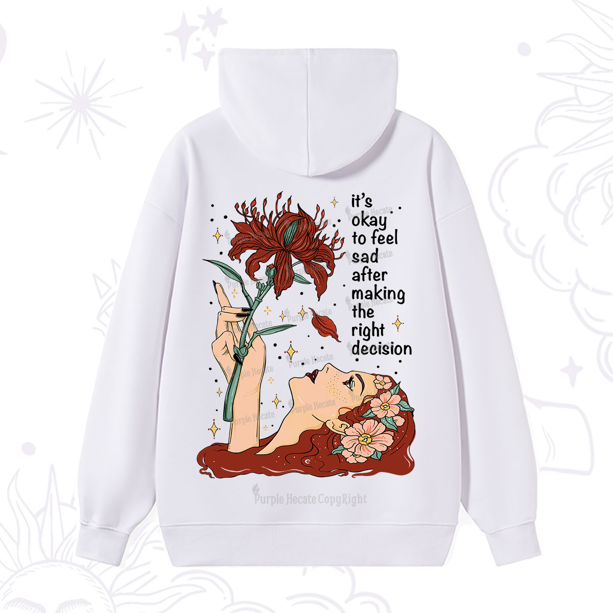 Purplehecate It's Okay To Feel Sad After Making The Right Decision Hoodie