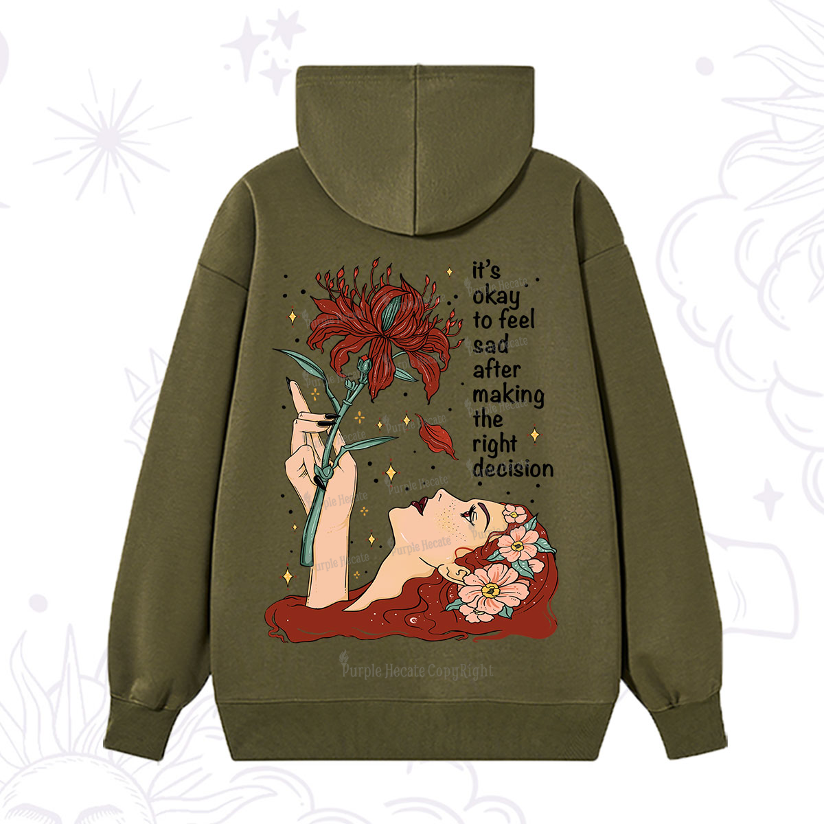 Purplehecate It's Okay To Feel Sad After Making The Right Decision Hoodie