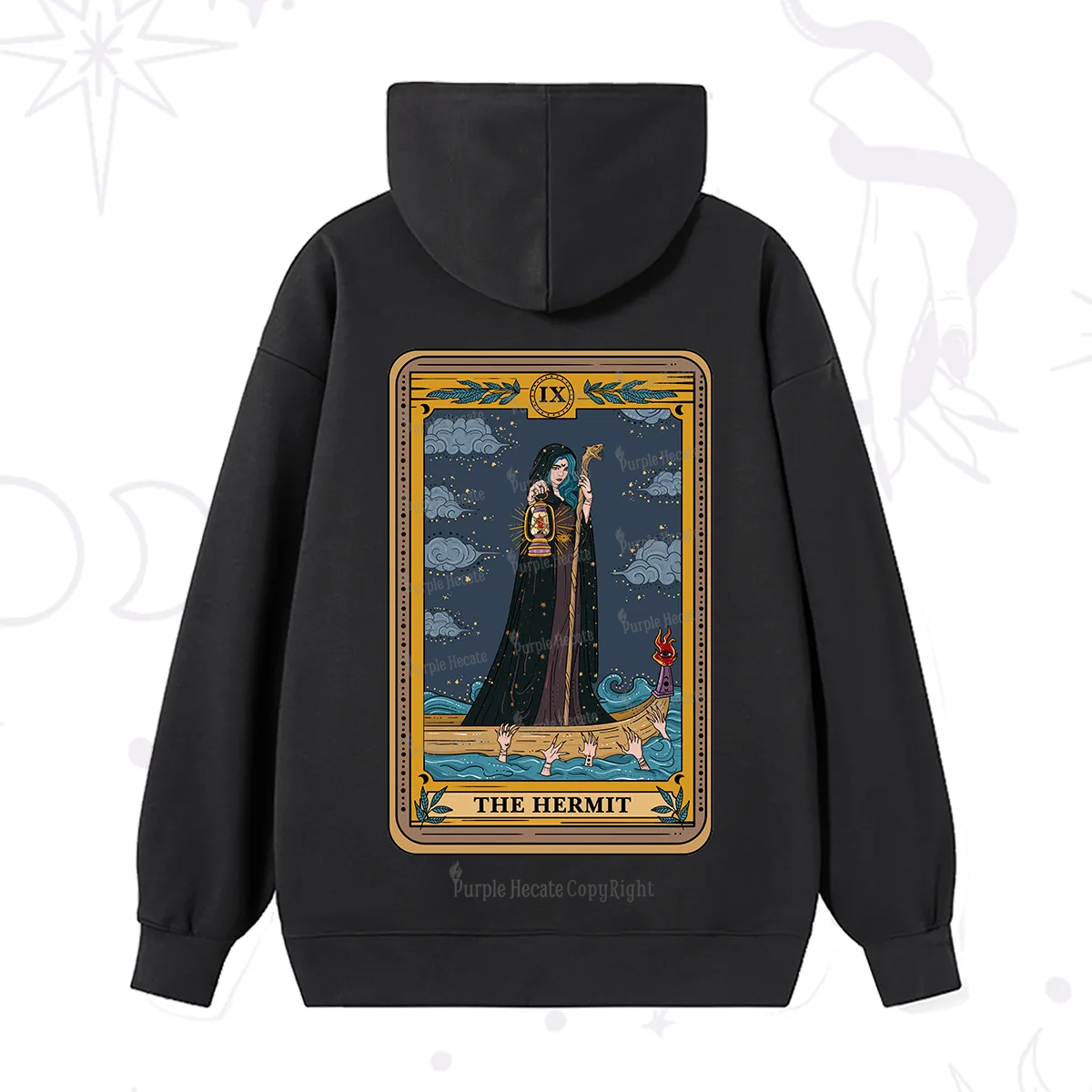 Purplehecate The Hermit Goddess Tarot Hoodie