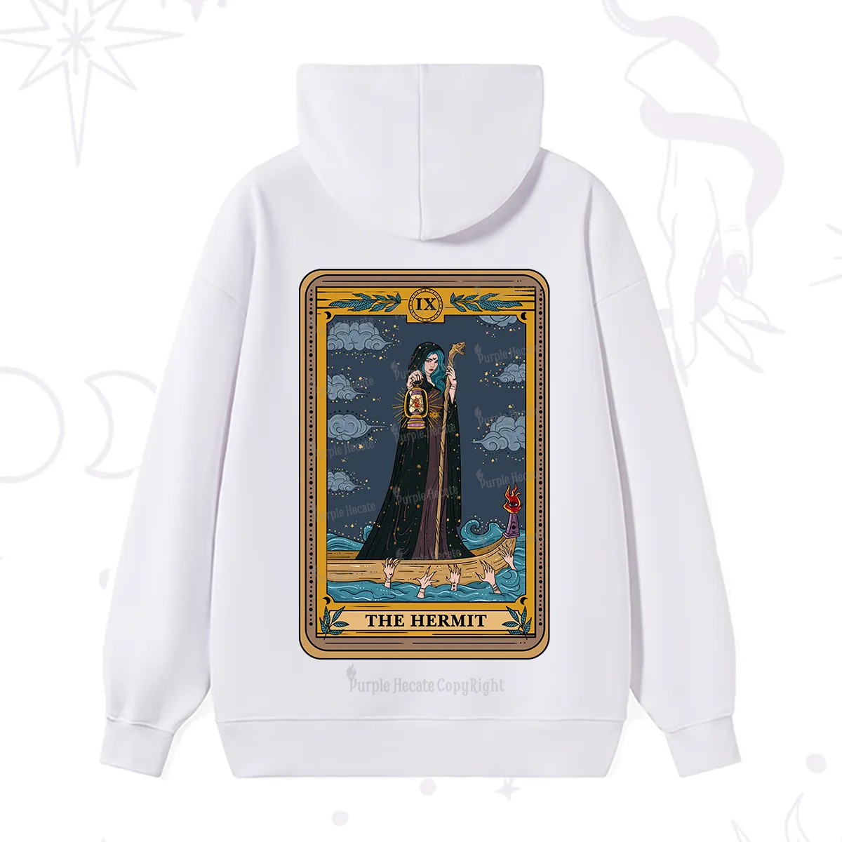 Purplehecate The Hermit Goddess Tarot Hoodie