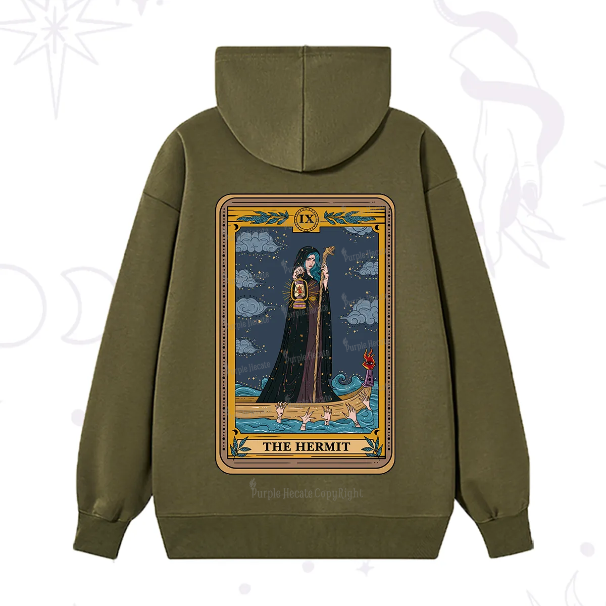 Purplehecate The Hermit Goddess Tarot Hoodie