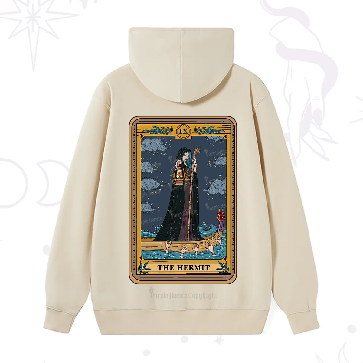 Purplehecate The Hermit Goddess Tarot Hoodie