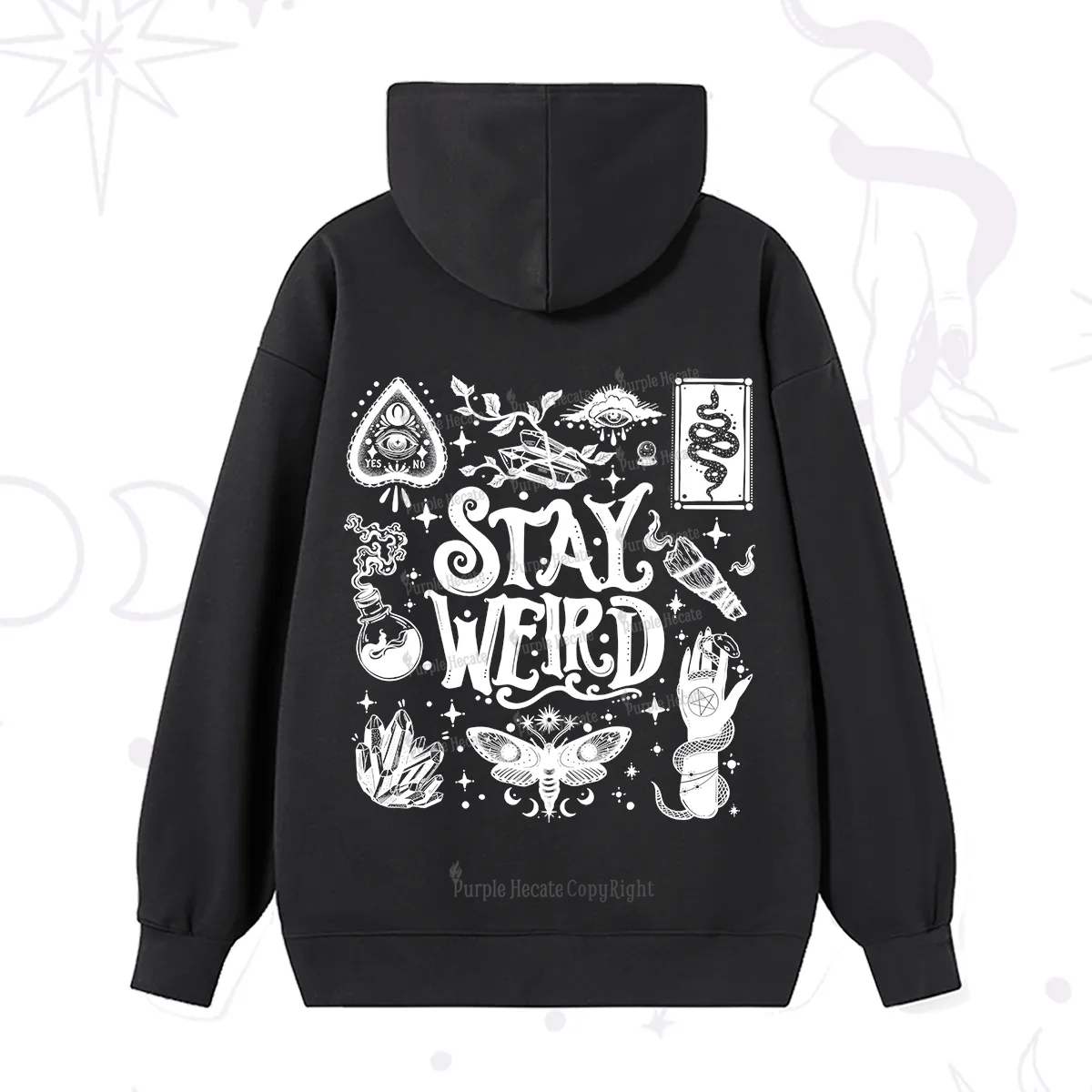 Purplehecate Stay Weird and Witchy Hoodie